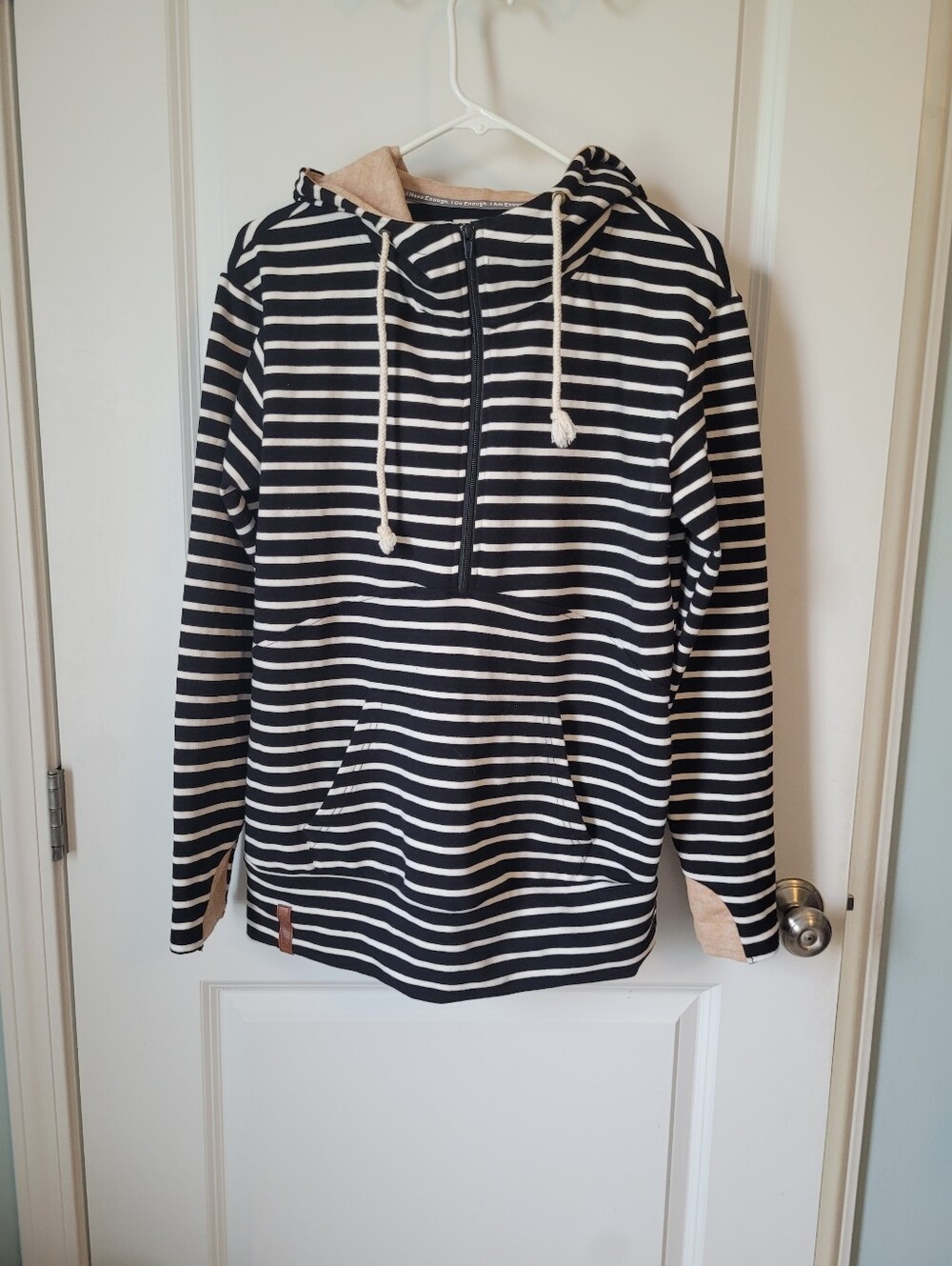 Ampersand Ave Striped Quarter-zip Hoodie